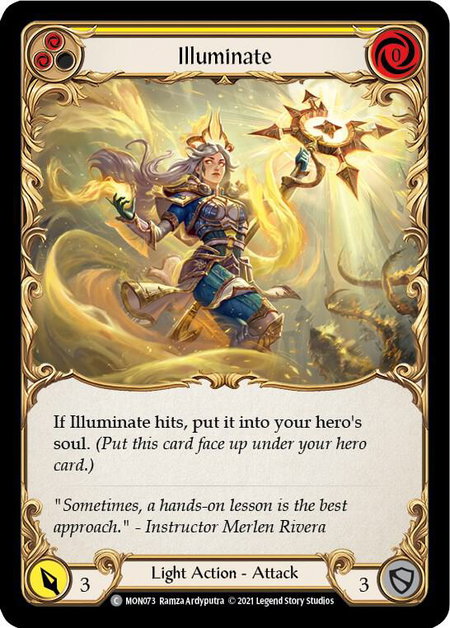 Illuminate (Yellow) trading card from Monarch Illuminate (Yellow) - Monarch Flesh and Blood trading card