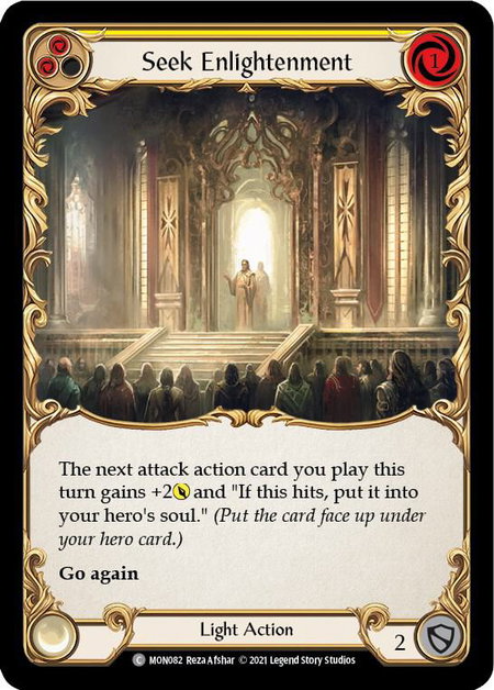 Seek Enlightenment (Yellow) trading card from Monarch Seek Enlightenment (Yellow) - Monarch Flesh and Blood trading card