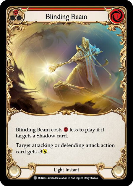 Blinding Beam (Red) trading card from Monarch Blinding Beam (Red) - Monarch Flesh and Blood trading card