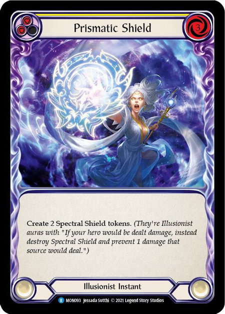 Prismatic Shield (Yellow) trading card from Monarch Prismatic Shield (Yellow) - Monarch Flesh and Blood trading card