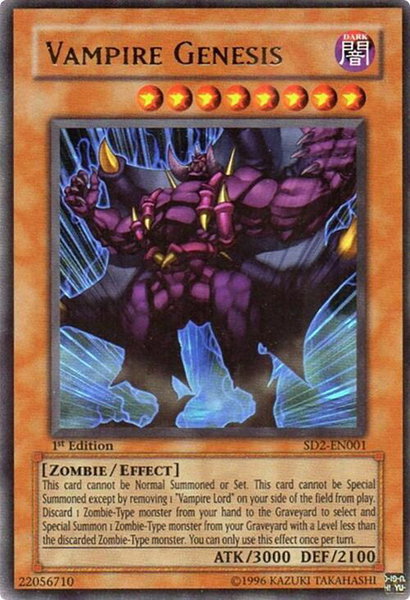 Vampire Genesis trading card from Structure Deck: Zombie Madness Vampire Genesis - Structure Deck: Zombie Madness YuGiOh trading card