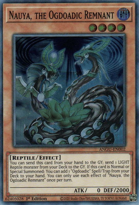 Nauya, the Ogdoadic Remnant trading card from Ancient Guardians Nauya, the Ogdoadic Remnant - Ancient Guardians YuGiOh trading card
