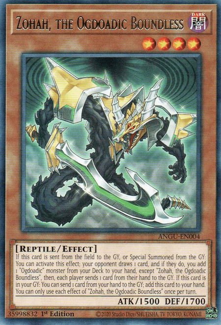 Zohah, the Ogdoadic Boundless trading card from Ancient Guardians Zohah, the Ogdoadic Boundless - Ancient Guardians YuGiOh trading card