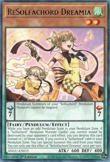 ReSolfachord Dreamia - Ancient Guardians YuGiOh trading card