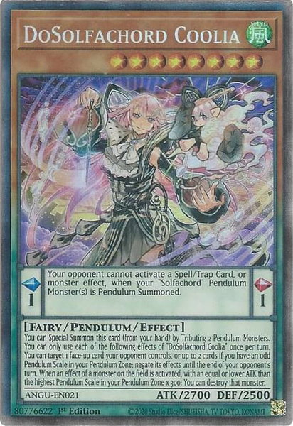 DoSolfachord Coolia (CR) trading card from Ancient Guardians DoSolfachord Coolia (CR) - Ancient Guardians YuGiOh trading card