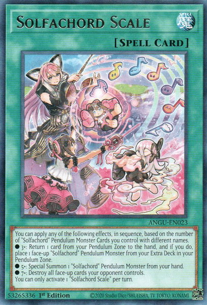 Solfachord Scale trading card from Ancient Guardians Solfachord Scale - Ancient Guardians YuGiOh trading card