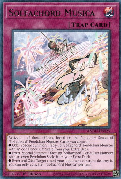 Solfachord Musica trading card from Ancient Guardians Solfachord Musica - Ancient Guardians YuGiOh trading card