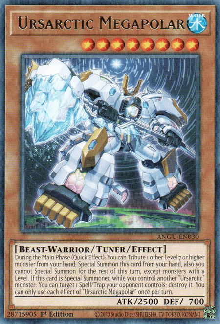 Ursarctic Megapolar trading card from Ancient Guardians Ursarctic Megapolar - Ancient Guardians YuGiOh trading card