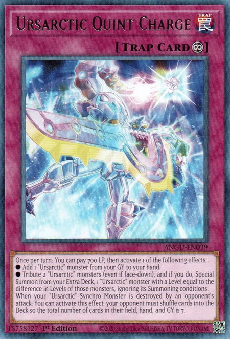 Ursarctic Quint Charge trading card from Ancient Guardians Ursarctic Quint Charge - Ancient Guardians YuGiOh trading card