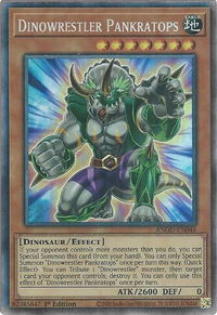 Dinowrestler Pankratops (CR) - Ancient Guardians (ANGU) #ANGU-EN046 - Collector's Rare YuGiOh Trading Card