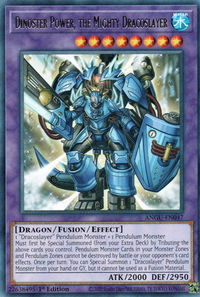 Dinoster Power, the Mighty Dracoslayer - Ancient Guardians (ANGU) #ANGU-EN047 - Rare YuGiOh Trading Card