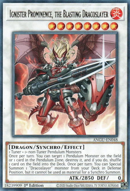 Ignister Prominence, the Blasting Dracoslayer - Ancient Guardians YuGiOh trading card