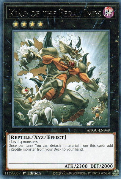 King of the Feral Imps trading card from Ancient Guardians King of the Feral Imps - Ancient Guardians YuGiOh trading card