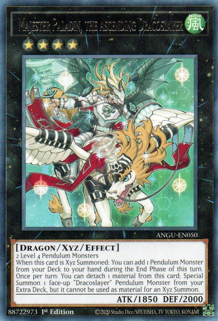 Majester Paladin, the Ascending Dracoslayer - Ancient Guardians YuGiOh trading card