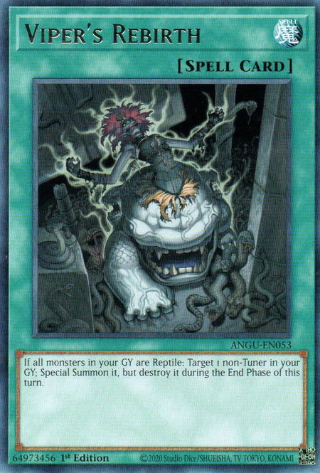 Viper's Rebirth trading card from Ancient Guardians Viper's Rebirth - Ancient Guardians YuGiOh trading card