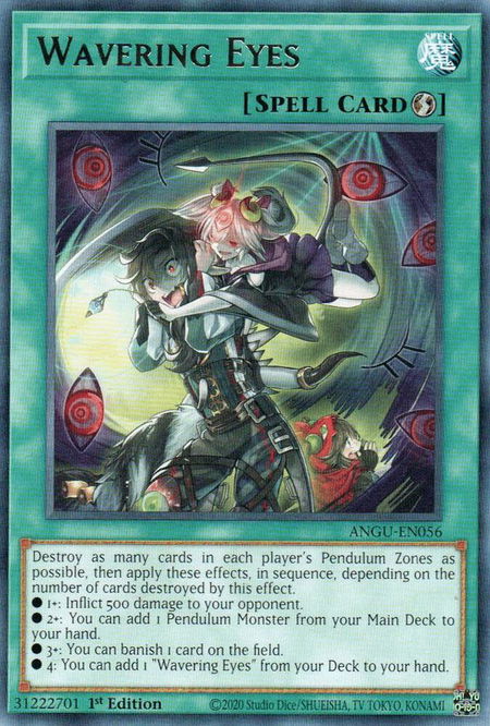 Wavering Eyes trading card from Ancient Guardians Wavering Eyes - Ancient Guardians YuGiOh trading card