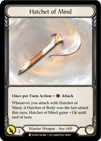 Hatchet of Mind - Blitz Deck: Monarch - Boltyn (BOL) #BOL004 - Common Flesh and Blood Trading Card