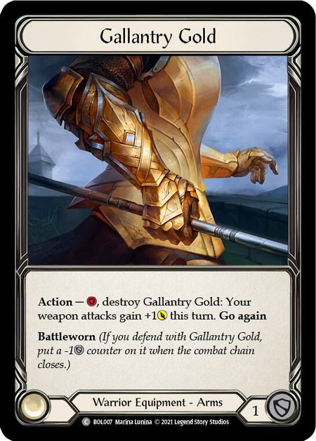Gallantry Gold - Blitz Deck: Monarch - Boltyn Flesh and Blood trading card