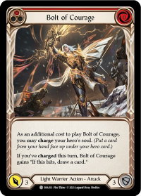 Bolt of Courage (Red) - Blitz Deck: Monarch - Boltyn (BOL) #BOL011 - Common Flesh and Blood Trading Card