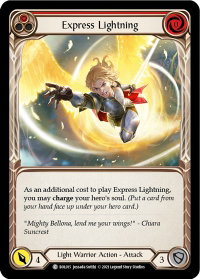 Express Lightning (Red) - Blitz Deck: Monarch - Boltyn (BOL) #BOL015 - Common Flesh and Blood Trading Card