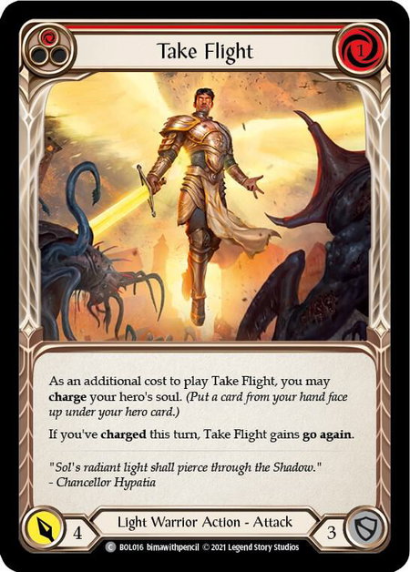 Take Flight (Red) - Blitz Deck: Monarch - Boltyn Flesh and Blood trading card