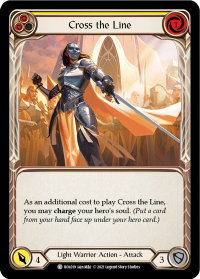 Cross the Line (Yellow) - Blitz Deck: Monarch - Boltyn (BOL) #BOL019 - Common Flesh and Blood Trading Card