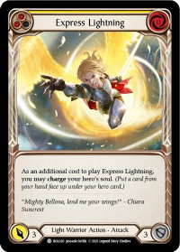 Express Lightning (Yellow) - Blitz Deck: Monarch - Boltyn (BOL) #BOL020 - Common Flesh and Blood Trading Card