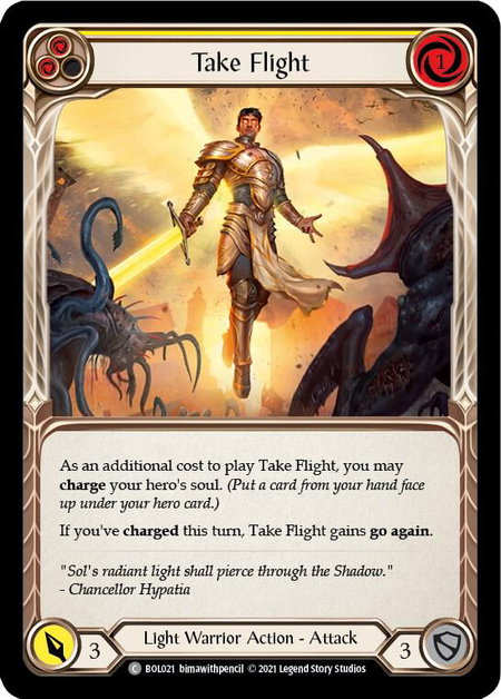 Take Flight (Yellow) - Blitz Deck: Monarch - Boltyn Flesh and Blood trading card