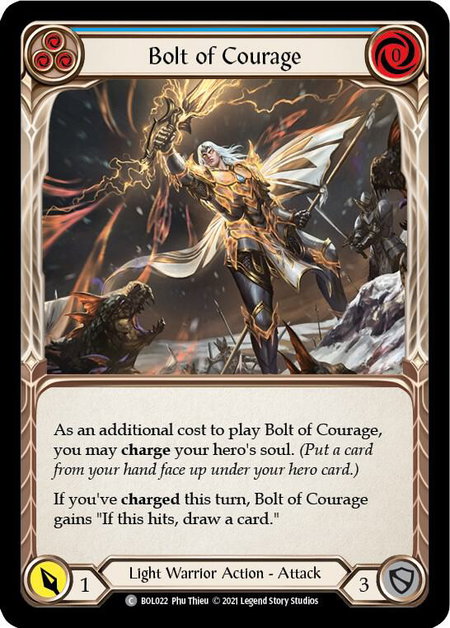 Bolt of Courage (Blue) - Blitz Deck: Monarch - Boltyn Flesh and Blood trading card