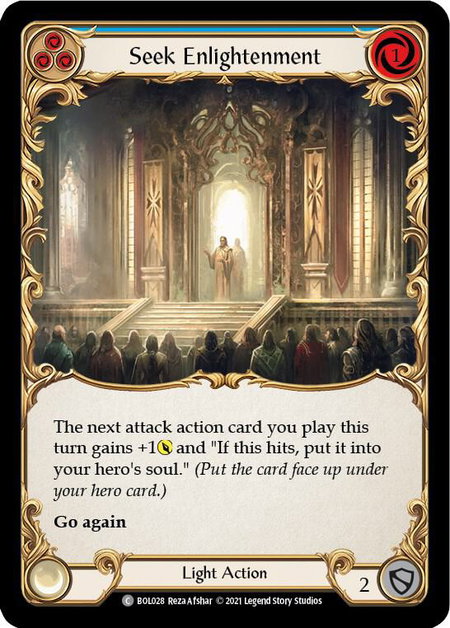 Seek Enlightenment (Blue) - Blitz Deck: Monarch - Boltyn Flesh and Blood trading card