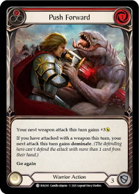 Push Forward (Red) - Blitz Deck: Monarch - Boltyn (BOL) #BOL030 - Common Flesh and Blood Trading Card