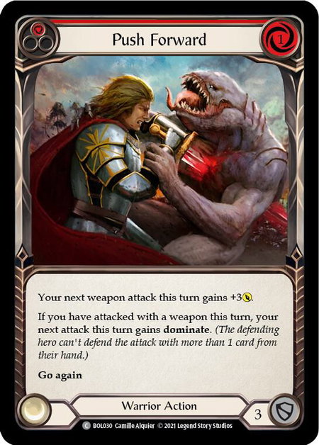 Push Forward (Red) - Blitz Deck: Monarch - Boltyn Flesh and Blood trading card