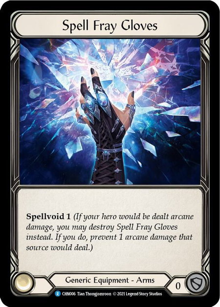 Spell Fray Gloves - Blitz Deck: Monarch - Chane Flesh and Blood trading card