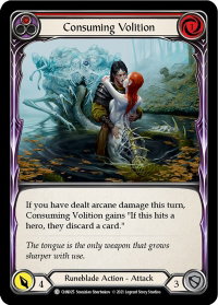 Consuming Volition (Red) - Blitz Deck: Monarch - Chane (CHN) #CHN025 - Common Flesh and Blood Trading Card