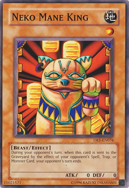 Neko Mane King trading card from Dark Revelation Volume 1 Neko Mane King - Dark Revelation Volume 1 YuGiOh trading card