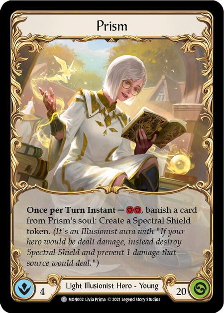 Prism // Prism, Sculptor of Arc Light trading card from Monarch Prism // Prism, Sculptor of Arc Light - Monarch Flesh and Blood trading card