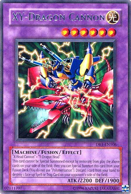 XY-Dragon Cannon trading card from Dark Revelation Volume 1 XY-Dragon Cannon - Dark Revelation Volume 1 YuGiOh trading card