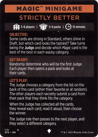 Magic Minigame: Strictly Better - Strixhaven: School of Mages (STX) #1 - Special Magic: The Gathering Trading Card
