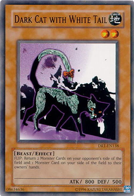Dark Cat with White Tail - Dark Revelation Volume 1 YuGiOh trading card