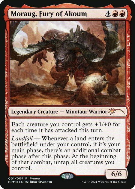 Moraug, Fury of Akoum - Unique and Miscellaneous Promos Magic: The Gathering trading card