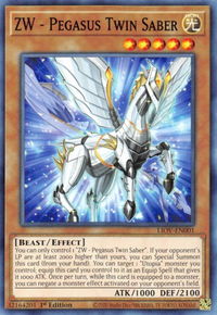 ZW - Pegasus Twin Saber - Lightning Overdrive (LIOV) #LIOV-EN001 - Common / Short Print YuGiOh Trading Card