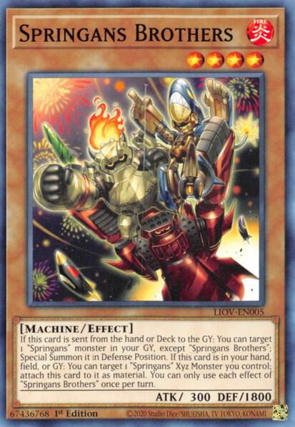 Springans Brothers - Lightning Overdrive YuGiOh trading card