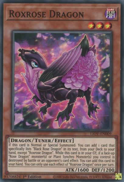 Roxrose Dragon - Lightning Overdrive YuGiOh trading card