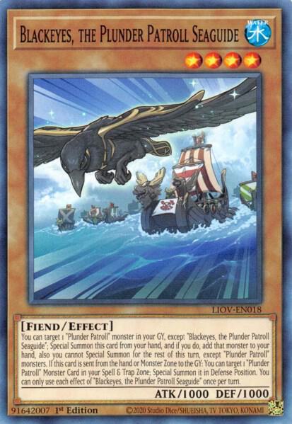 Blackeyes, the Plunder Patroll Seaguide - Lightning Overdrive YuGiOh trading card