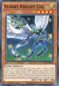 Starry Knight Ciel - Lightning Overdrive (LIOV) #LIOV-EN019 - Common / Short Print YuGiOh Trading Card