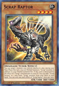 Scrap Raptor - Lightning Overdrive (LIOV) #LIOV-EN021 - Common / Short Print YuGiOh Trading Card