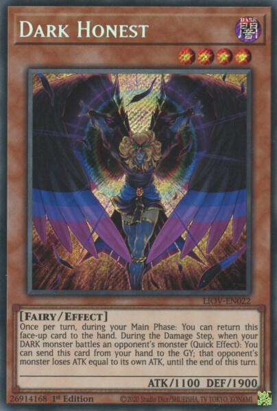 Dark Honest - Lightning Overdrive YuGiOh trading card