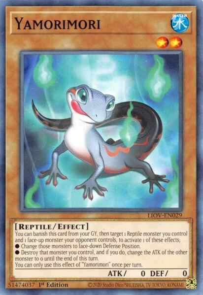 Yamorimori trading card from Lightning Overdrive Yamorimori - Lightning Overdrive YuGiOh trading card