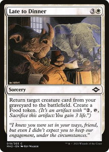 Late to Dinner - Modern Horizons 2 (MH2) #19 - Common Magic: The Gathering Trading Card