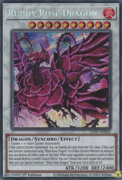 Ruddy Rose Dragon - Lightning Overdrive YuGiOh trading card